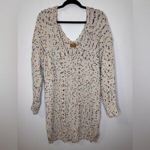 NEW POL Multicolor Confetti Long Sleeve Sweater Dress